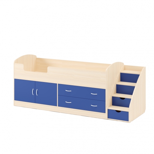 Белёный дуб + Синий