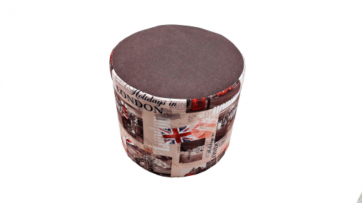 Печать Лондон корич +Рогожка Колосаль коричн