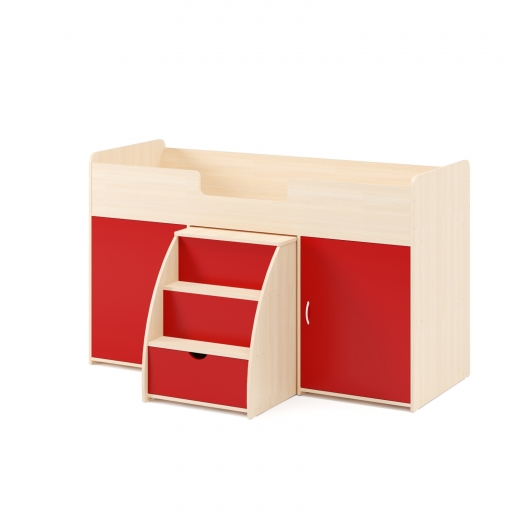 Белёный дуб + Красный