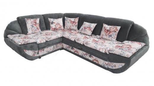 Велюр №14 Мамбо графит+Велюр Оазис лотос